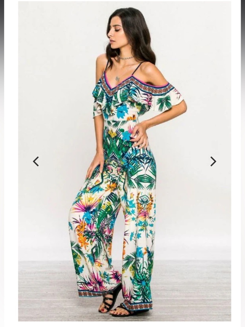 Flying Tomato Wide-leg Tropical Jumpsuit
